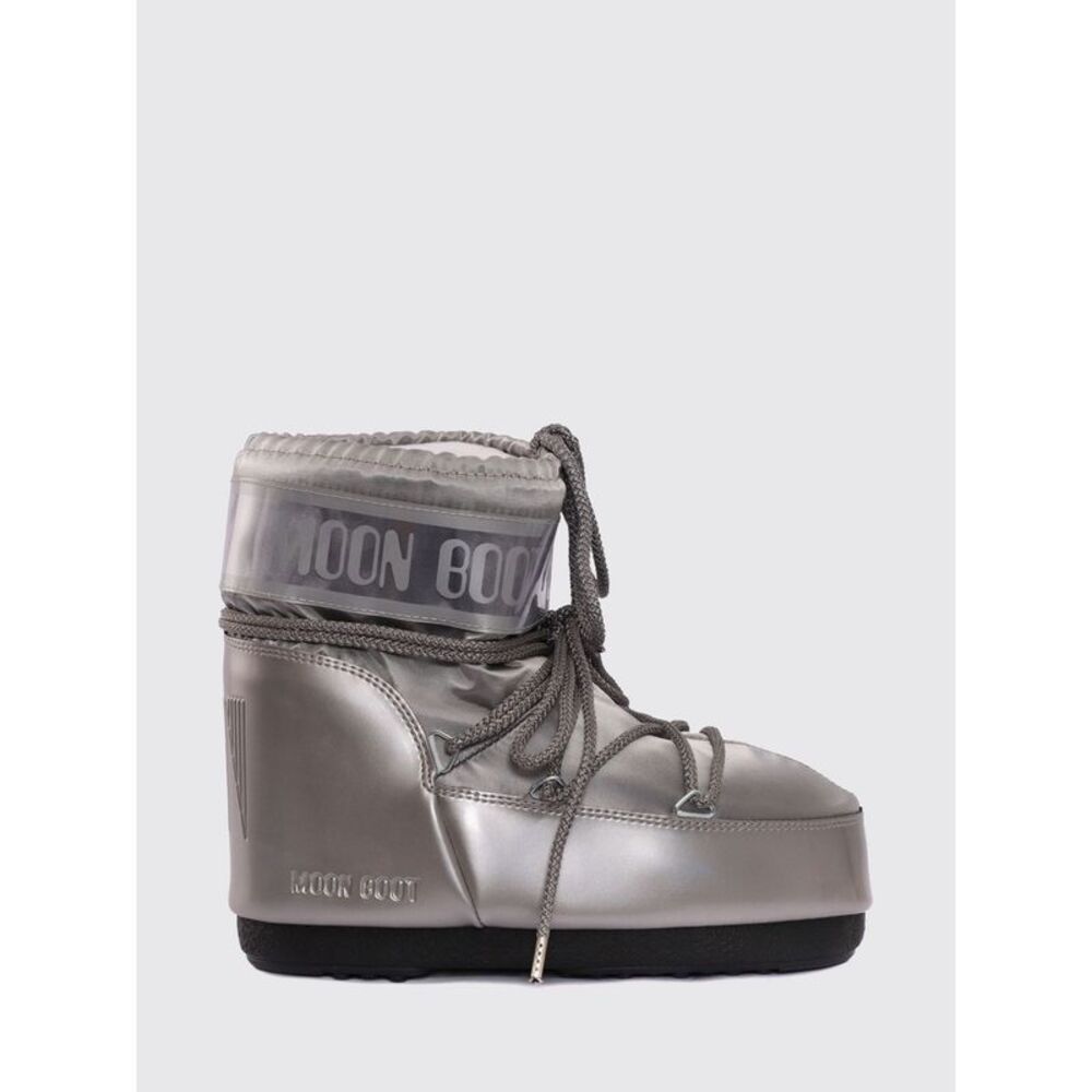 Moon Boot Women Moon Boot Icon Low Laminated Nylon Snow Boots In Silver And Gold